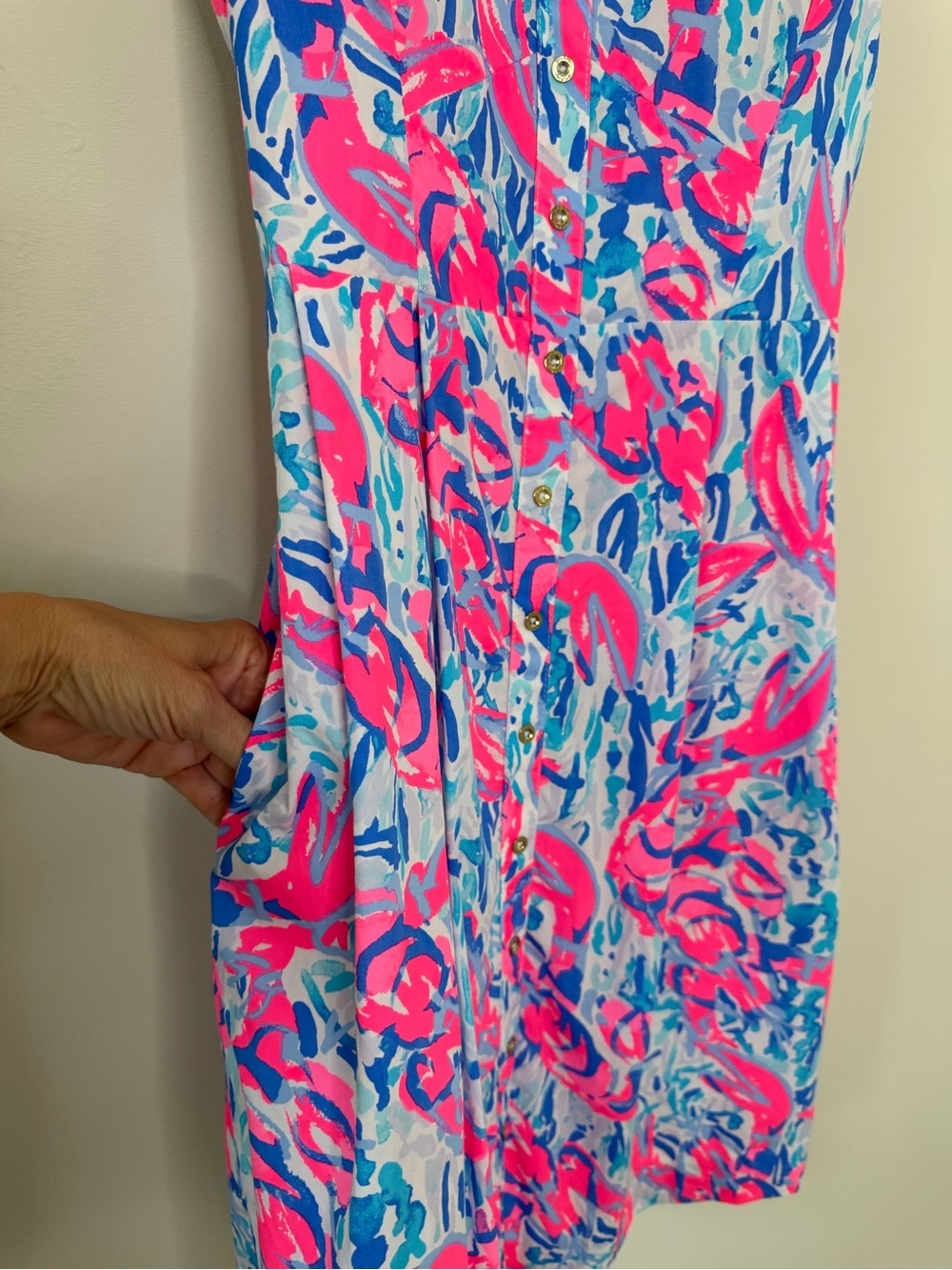 The Lilly Pulitzer Easton Dress in Cracked Up Cosmic Coral Resort Wear wedding - Picture 5 of 13